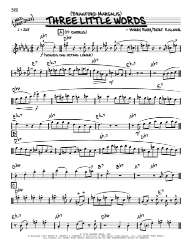 Three Little Words (solo only)