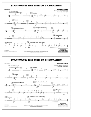 Star Wars: The Rise of Skywalker (arr. Matt Conaway) - Cymbals
