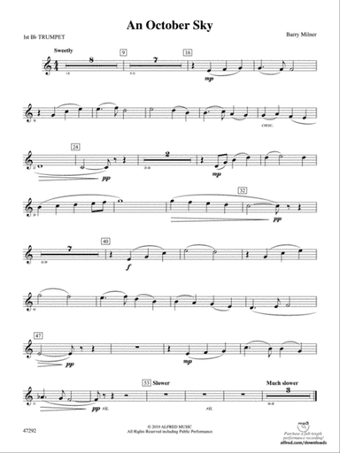 An October Sky: 1st B-flat Trumpet