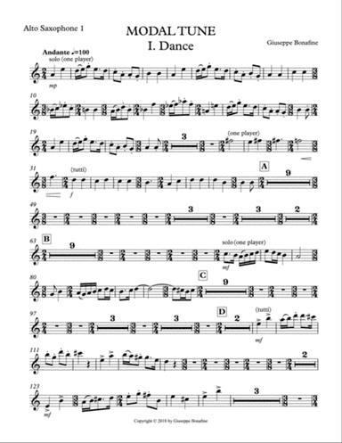 Modal Tune: 1st E-flat Alto Saxophone
