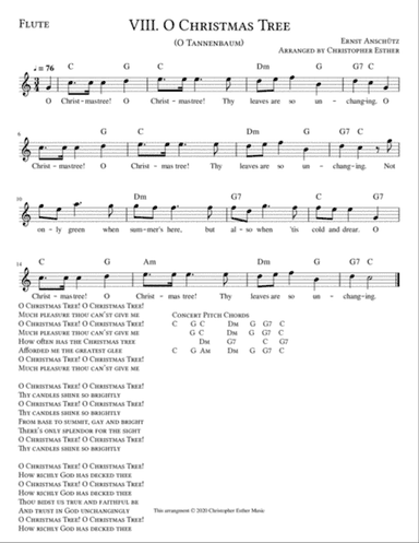O Christmas Tree for Flute