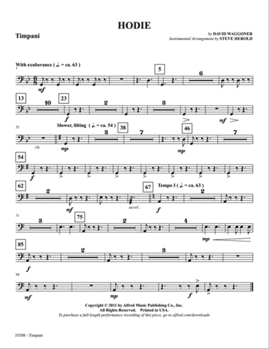 Hodie: Timpani