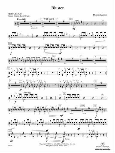 Bluster: 1st Percussion