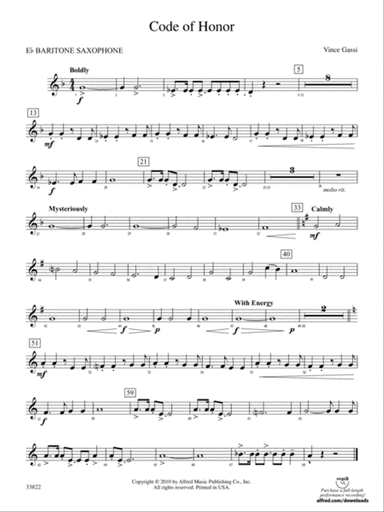 Code of Honor: E-flat Baritone Saxophone