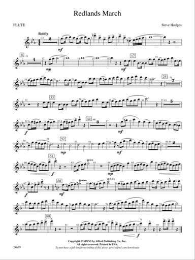 Redlands March: Flute