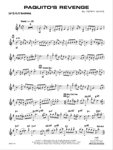 Paquito's Revenge: E-flat Alto Saxophone