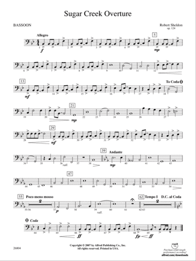 Sugar Creek Overture: Bassoon
