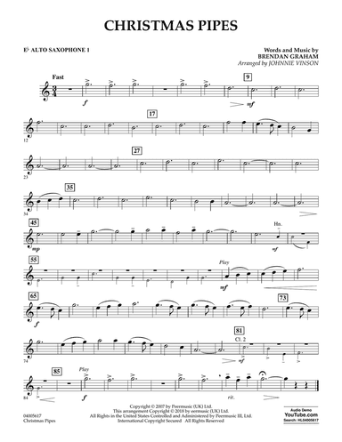 Christmas Pipes - Eb Alto Saxophone 1