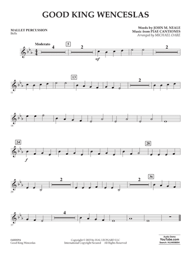 Good King Wenceslas (arr. Michael Oare) - Mallet Percussion