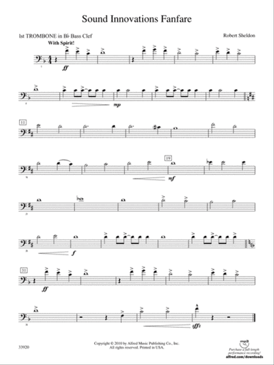 Sound Innovations Fanfare: (wp) 1st B-flat Trombone B.C.