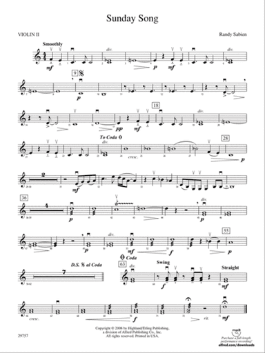 Sunday Song: 2nd Violin