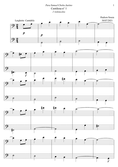 Cantilena n° 1 - Cellos Duet