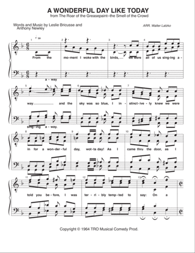 A Wonderful Day Like Today