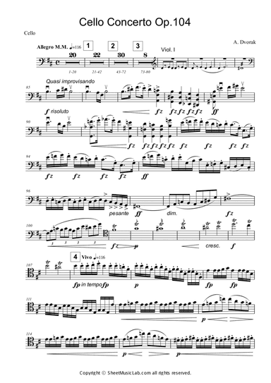 A. Dvorak : Cello Concerto Op.104