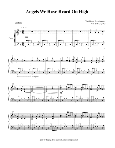 Angels We Have Heard on High (Piano Solo) 천사들의 노래가
