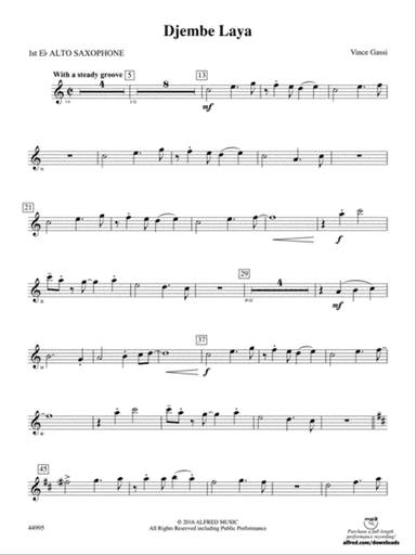 Djembe Laya: E-flat Alto Saxophone