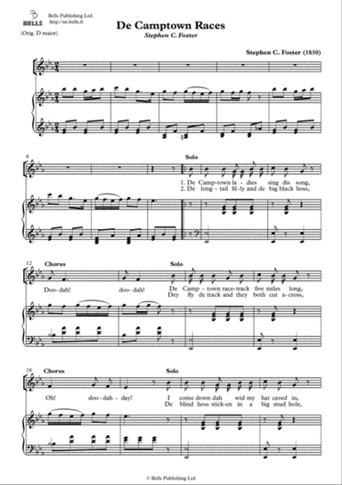 De Camptown races (E-flat Major)