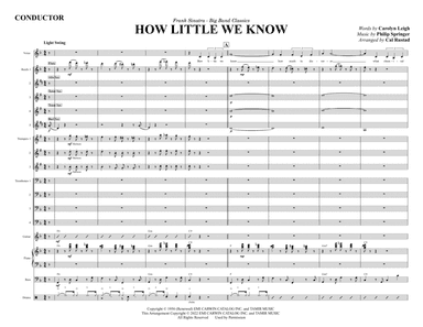 How Little We Know - Score Only