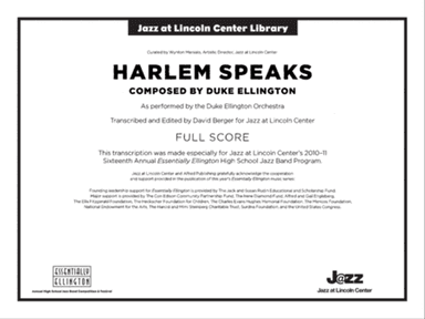 Harlem Speaks: Score
