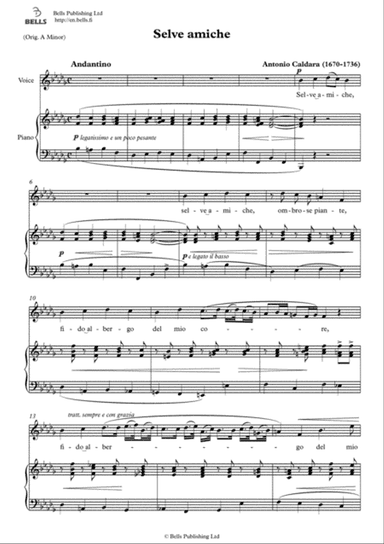 Selve amiche (B-flat minor)