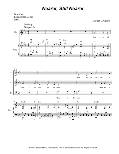 Nearer, Still Nearer (for SAB)