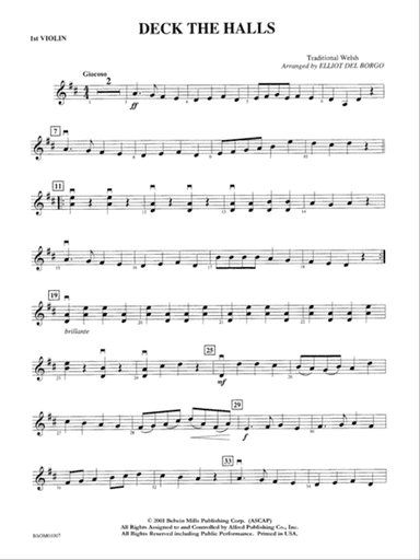 Deck the Halls: 1st Violin