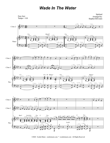 Wade In The Water (Duet for C-Instruments)