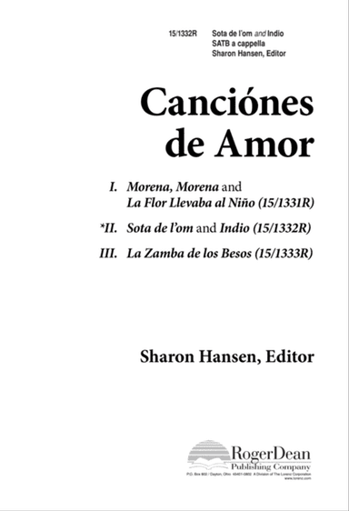 Canciónes de amor sota de lom/Indio