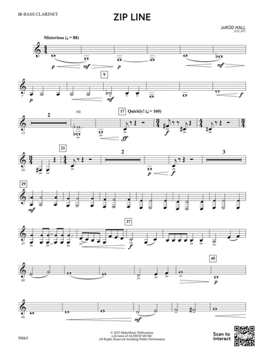 Zip Line: B-flat Bass Clarinet