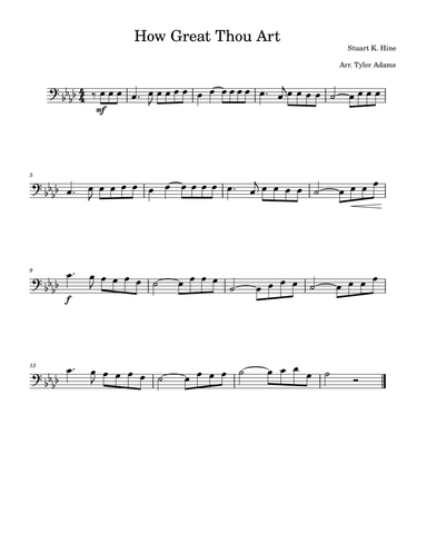 How Great Thou Art (Cello Solo)