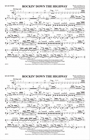 Rockin' Down the Highway: Quad-Toms