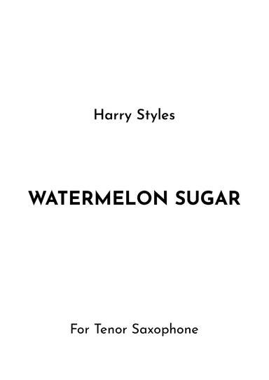 Watermelon Sugar