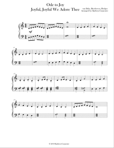 Joyful, Joyful, We Adore Thee (Ode to Joy), Level 2B