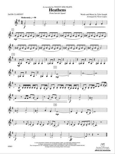 Heathens: 2nd B-flat Clarinet