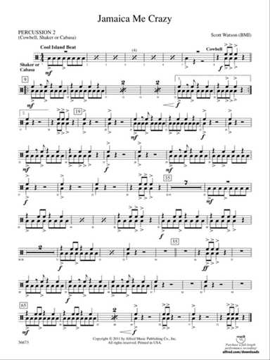 Jamaica Me Crazy: 2nd Percussion