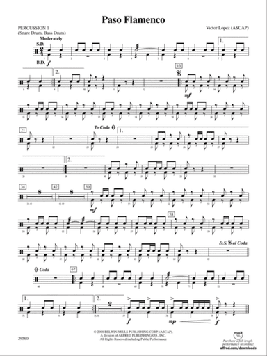 Paso Flamenco: 1st Percussion