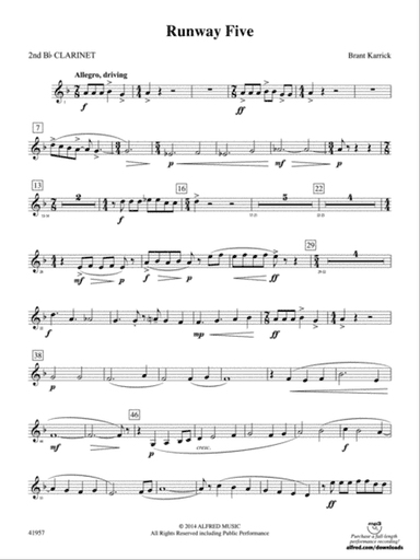 Runway Five: 2nd B-flat Clarinet