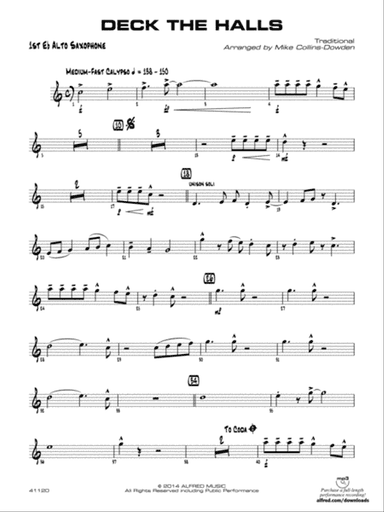 Deck the Halls: E-flat Alto Saxophone