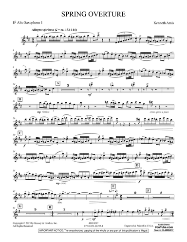 Spring Overture - Eb Alto Saxophone 1