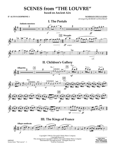 Scenes from the Louvre (arr. Robert Longfield) - Eb Alto Saxophone 1