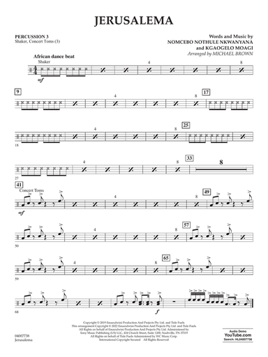 Jerusalema (feat. Nomcebo Zikode) (arr. Michael Brown) - Percussion 3
