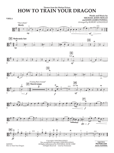 How To Train Your Dragon (arr. Robert Longfield) - Viola