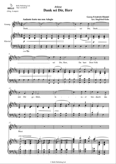 Dank sei Dir, Herr (B Major)