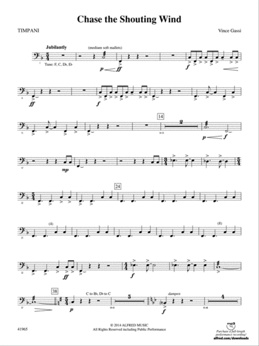 Chase the Shouting Wind: Timpani