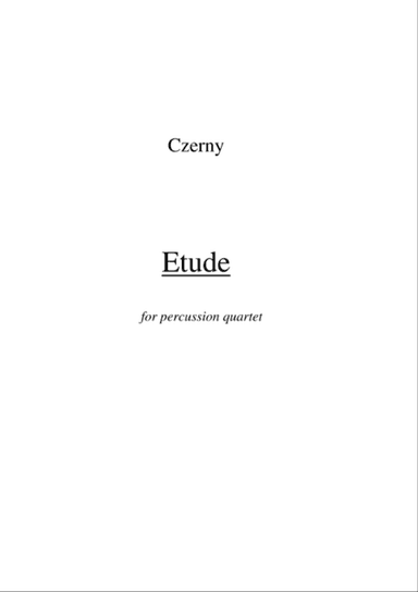Czerny Etude for percussion quartet