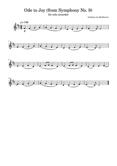 Ode to Joy (from Symphony No. 9)
