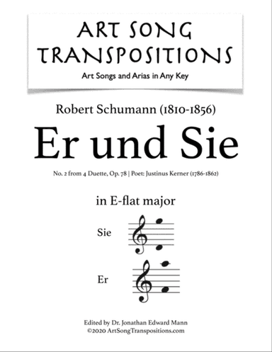 SCHUMANN: Er und Sie, Op. 78 no. 2 (transposed to E-flat major)