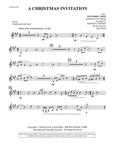 Tidings of Joy: A Celtic Christmas Celebration (Chamber Orchestra) - Bb Clarinet