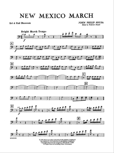 New Mexico March: 1st & 2nd Bassoon