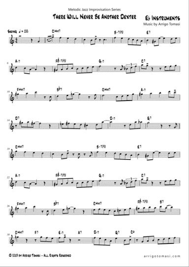 Melodic Jazz Improvisation Series: There Will Never Be Another Dexter (Eb Instruments)